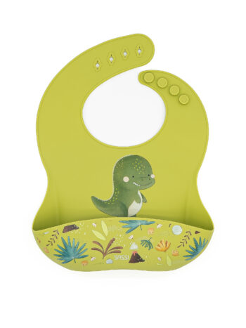 SASSI Силиконска лигавка за бебиња – Dinosour