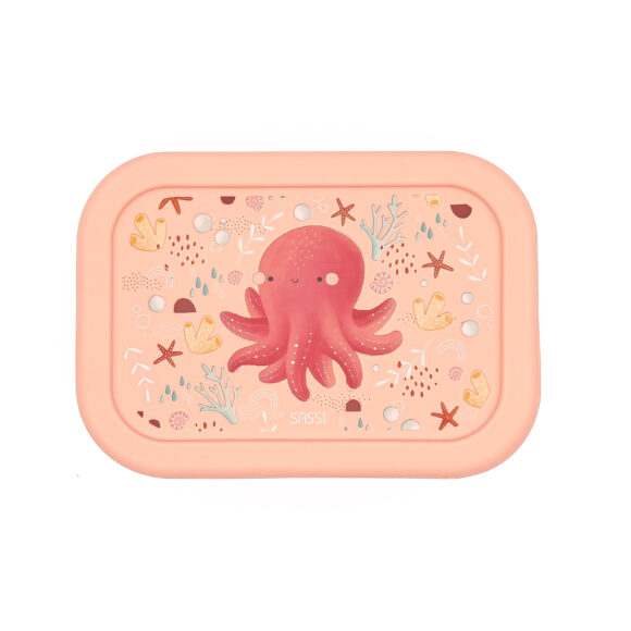 SASSI Силиконска кутија за храна за деца – Octopus