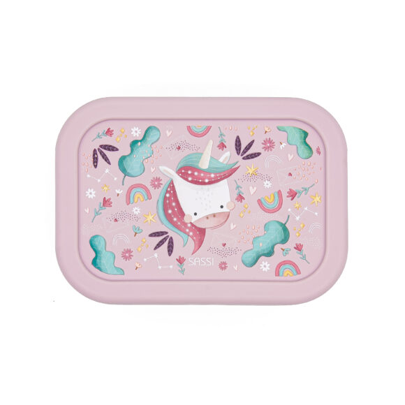 SASSI Силиконска кутија за храна за деца – Unicorn