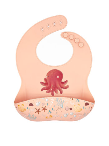 SASSI Силиконска лигавка за бебиња – Octopus