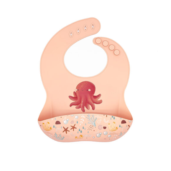 SASSI Силиконска лигавка за бебиња – Octopus