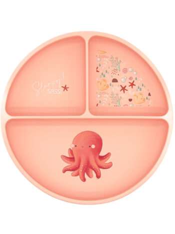 SASSI Силиконска чинија за бебе/деца – Octopus