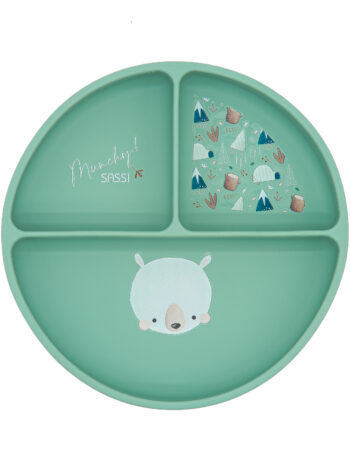 SASSI Силиконска чинија со вакум бебе/деца Bear