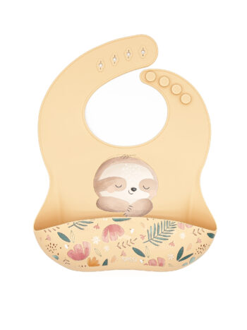 SASSI Силиконска лигавка за бебиња – Sloth